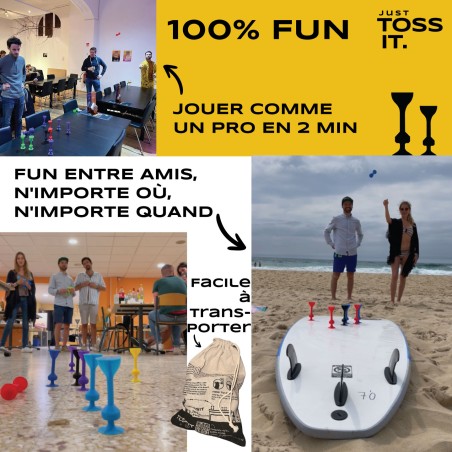 Tossit duo, 100% fun, jouez n'importe où en famille ou entre amis