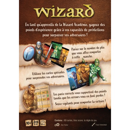 Wizard - dos de boîte - Jeu de cartes Gigamic