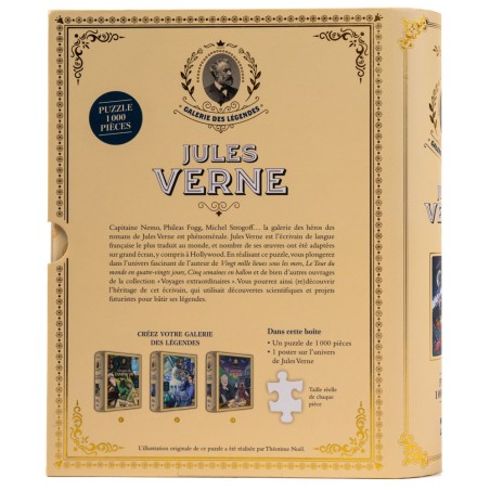 Puzzle 1000 pièces Jules Verne, un chef-d'œuvre à ranger comme un livre.