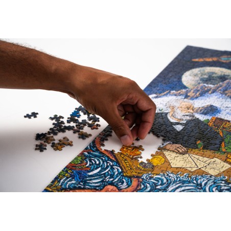 Explorez les mondes de Jules Verne avec ce puzzle unique de 1000 pièces.