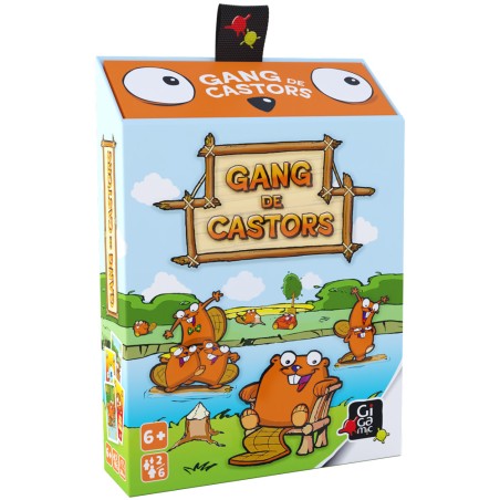 Boîte du jeu Gang de Castors avec son illustration colorée représentant des castors malicieux prêts à jouer