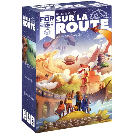 Boîte de For The Story : Sur La Route, avec une illustration représentant un groupe prêt pour un voyage riche en découvertes.