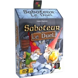 Boîte du jeu de société Saboteur : Le Duel, un jeu de stratégie et de bluff en duel