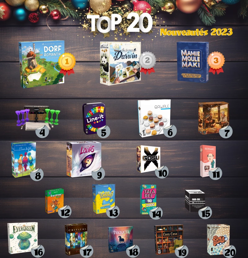 Le top 20 des nouveaux jeux de société en 2023
